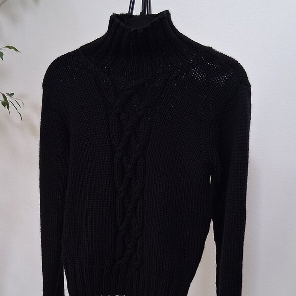 Banana Republic Black 100% Wool Sweater - Picture 1 of 5